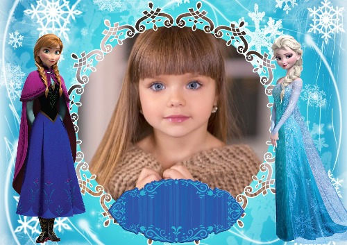 moldura frozen anna elsa