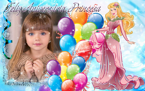 moldura aniversario princesa