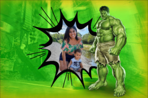 moldura super heroi hulk