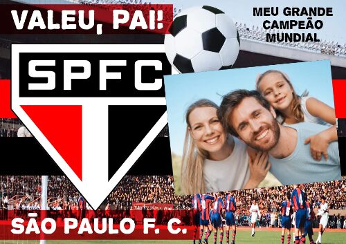 Moldura de dia dos Pais do time do São Paulo
