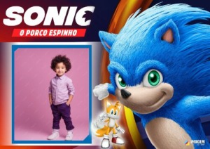 Moldura infantil do Sonic