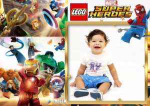 Moldura Lego Super Heróis