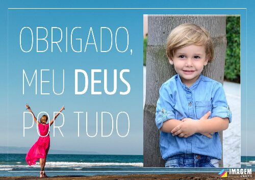 Moldura Religiosa - Obrigado Deus