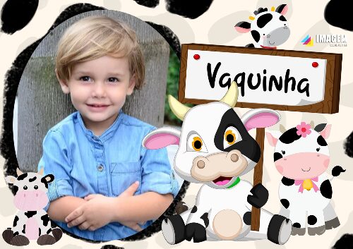 moldura vaquinha infantil