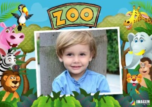 moldura zoologico infantil