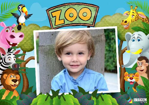 moldura zoologico infantil